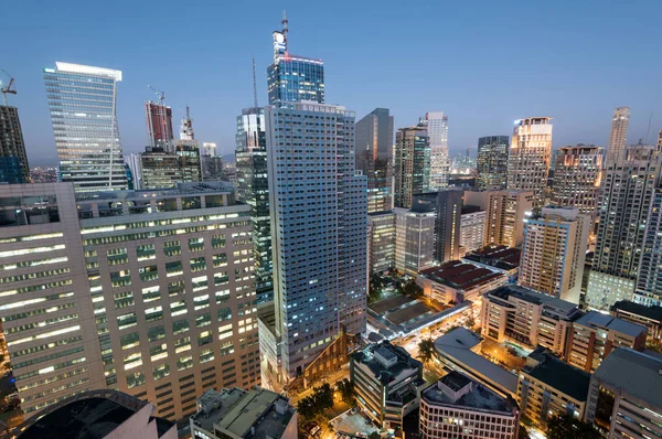 Makati Skyline, Metro Manila, Filippinerna. — Stockfoto