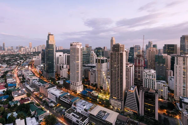 Makati Skyline, Metro Manila, Philippines. — Stock Photo, Image