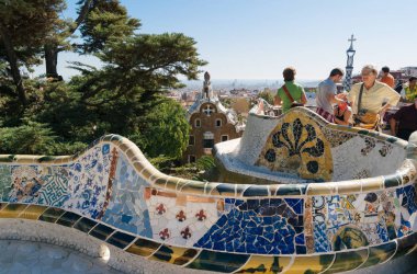 Park Guell, Barselona, İspanya. 