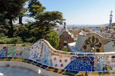 Park Guell, Barselona, İspanya. 