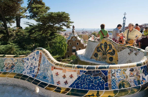 공원 guell, 바르셀로나, 스페인. — 스톡 사진