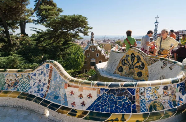 Park Guell, Barcelona, Španělsko. — Stock fotografie