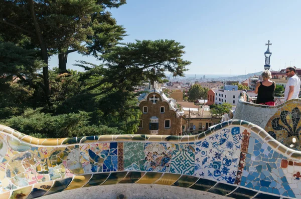 Park Guell, Barcelona, Španělsko. — Stock fotografie