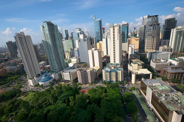 Makati Skyline w Manili, Filipiny. — Zdjęcie stockowe