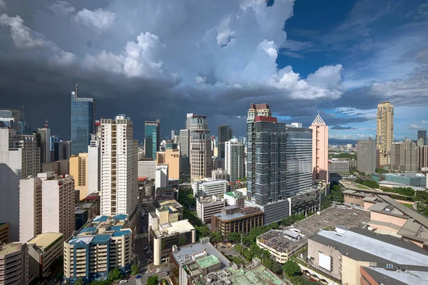 Makati Skyline w Manili, Filipiny. — Zdjęcie stockowe