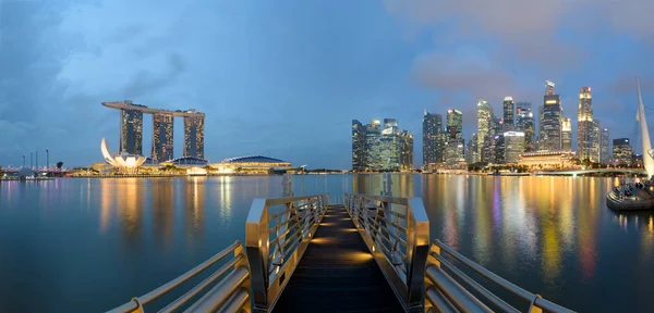 Panoramic View of Singapore Skyline. — Stock Photo, Image