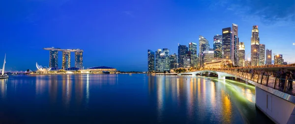Singapore Skyline at Night. — Stock Photo, Image