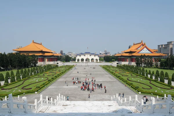 Náměstí svobody, přední ot Chiang Kai-Shek Memorial Hall v Taipei. — Stock fotografie