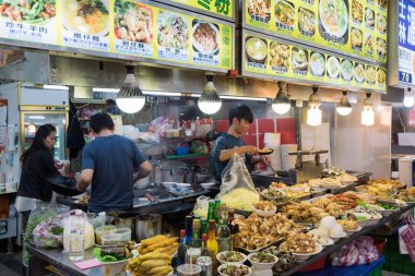 Shilin gece pazarı Taipei, Tayvan.