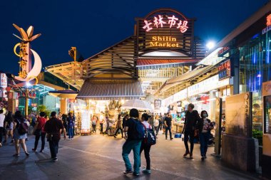  Shilin gece pazarı Taipei, Tayvan. 