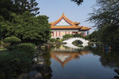 Taipei, Tayvan - 4 Nisan 2017: Ulusal konser salonu Özgürlük Meydanı Taipei, Tayvan.