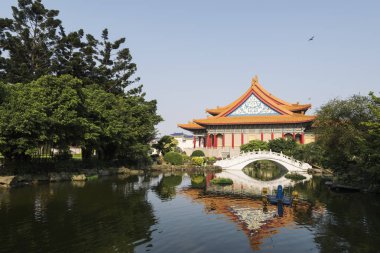 Taipei, Tayvan - 4 Nisan 2017: Ulusal konser salonu Özgürlük Meydanı Taipei, Tayvan.