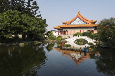 Taipei, Tayvan - 4 Nisan 2017: Ulusal konser salonu Özgürlük Meydanı Taipei, Tayvan.