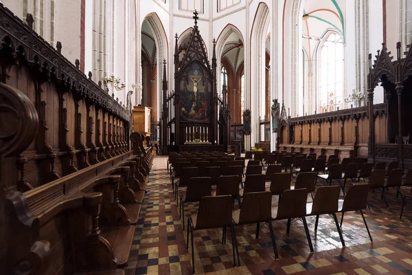 Schwerin Allemagne Septembre 2017 Vue Autel Dans Cathédrale Schwerin Proto — Photo