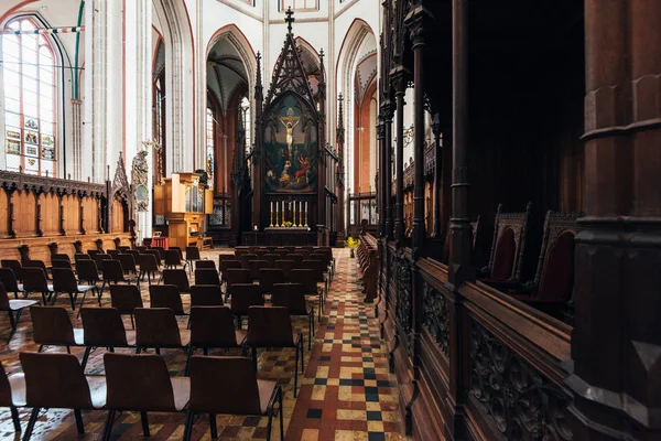 Schwerin Alemanha Setembro 2017 Vista Altar Catedral Schwerin Proto Catedral — Fotografia de Stock