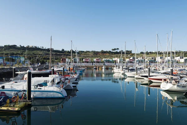 Albufeira Portugalsko Dubna Luxusní Jachty Motorové Čluny Albufeira Marina Albufeira — Stock fotografie