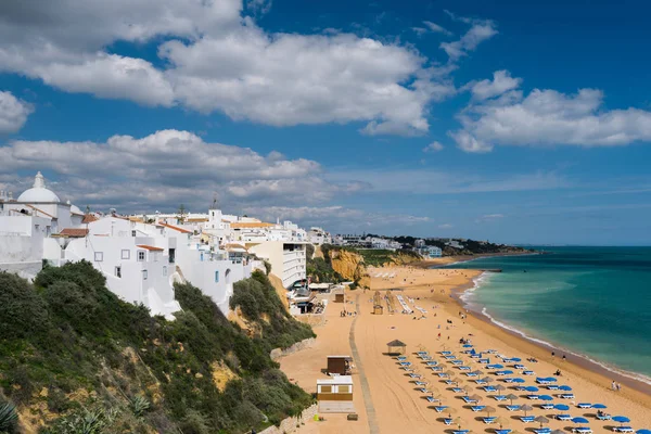 Panoramautsikt Över Gamla Stan Albufeira Staden Algarve Portugal Albufeira Kuststad — Stockfoto