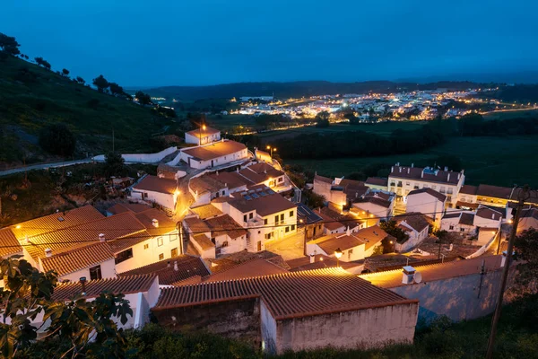 Nachtaufnahme Der Stadt Aljezur Der Algarve Portugal — Stockfoto