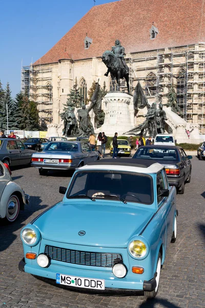 Cluj Napoca Romania Oct 2019 Visitors Retro Mobile Autumn Parade — Stock Photo, Image