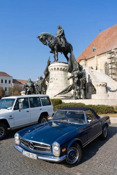 Cluj Napoca Romania Oct 2019 Visitors Retro Mobile Autumn Parade — Stock Photo, Image