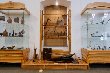 Cluj Napoca, Romania - 25 Oct, 2019: Exhibition in the Ethnographical Museum of Transylvania in Cluj Napoca, Romania. 