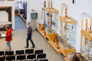 Cluj Napoca, Romania - 25 Oct, 2019: Exhibition in the Ethnographical Museum of Transylvania in Cluj Napoca, Romania. 