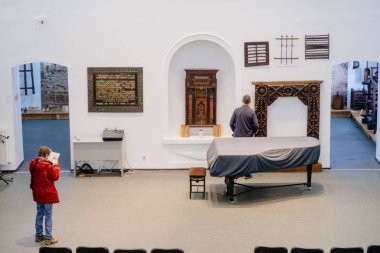 Cluj Napoca, Romania - 25 Oct, 2019: Exhibition in the Ethnographical Museum of Transylvania in Cluj Napoca, Romania. 