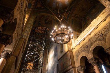 Cluj Napoca, Romania - 25 Oct, 2019: inside of The Dormition of the Theotokos Cathedral, Cluj Napoca, Romania, 