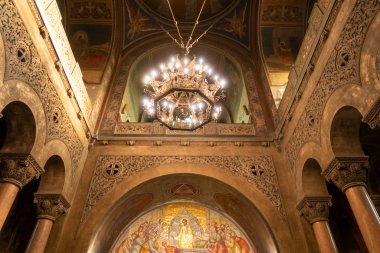 Cluj Napoca, Romania - 25 Oct, 2019: inside of The Dormition of the Theotokos Cathedral, Cluj Napoca, Romania, 