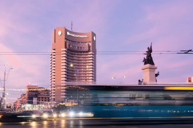 Bucharest, Romania - Dec 15, 2019: BRD HQ in Bucharest,   Groupe Socit Gnrale is a Romanian bank which is based in Bucharest, Romania 