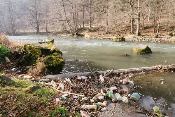 Baile Tusnad Romania Nov 2019 Environmental Pollution Plastic Glass Metal — 스톡 사진