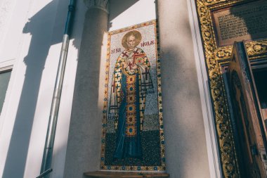 Bucharest, Romania - Dec 15, 2019:  The Church of St. Nicholas Tabacu on Calea Victoriei in Bucharest, Romania. 