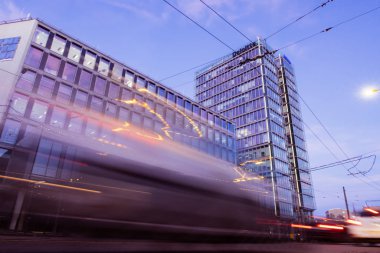 Bucharest, Romania - Dec 15, 2019: Bucharest, Romania - Dec 15, 2019: Infosys and deloitte HQ in Bucharest, Romania. 