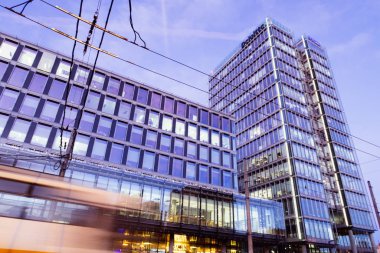 Bucharest, Romania - Dec 15, 2019: Bucharest, Romania - Dec 15, 2019: Infosys and deloitte HQ in Bucharest, Romania. 