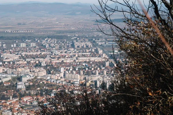 Brasov Roemenië Nov 2019 Zicht Vanuit Roemenië Brasov Tampa Top — Stockfoto