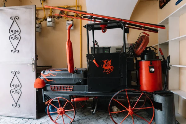 Brasov Roemenië Nov 2019 Antieke Brandweerwagen Het Rope Street Museum — Stockfoto