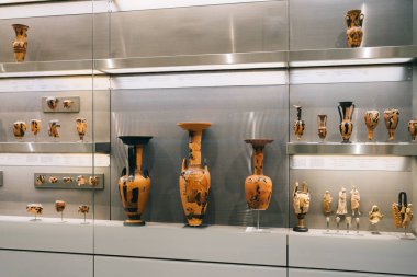 Athens, Greece - Dec 22, 2019: Exhibition in The Acropolis Museum in Athens, Greece, Europe