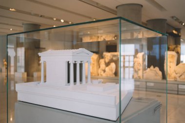 Athens, Greece - Dec 22, 2019: Exhibition in The Acropolis Museum in Athens, Greece, Europe