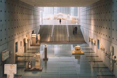 Athens, Greece - Dec 22, 2019: Exhibition in The Acropolis Museum in Athens, Greece, Europe