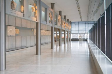 Athens, Greece - Dec 22, 2019: Exhibition in The Acropolis Museum in Athens, Greece, Europe