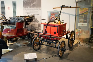 Athens, Greece - Dec 22, 2019: Interior view of the Hellenic Motor Museum in Athens city. Collection of old time classic cars from around the world