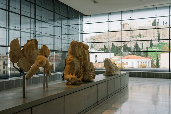 Atenas Grécia Dez 2019 Exposição Museu Acrópole Atenas Grécia Europa — Fotografia de Stock