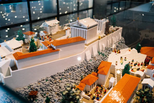 Athens Greece Dec 2019 Lego Miniatur Acropolis Exhibition Acropolis Museum — Stock Photo, Image