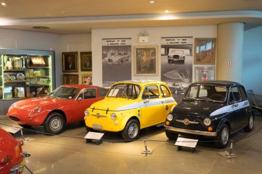 Athens, Greece - Dec 22, 2019: Interior view of the Hellenic Motor Museum in Athens city. Collection of old time classic cars from around the world