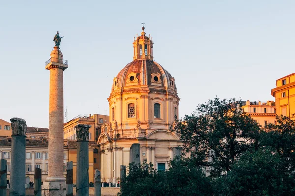 Rome Italy Jan 2020 View Ancient Ruins Trajan Forum Trajan — Stockfoto