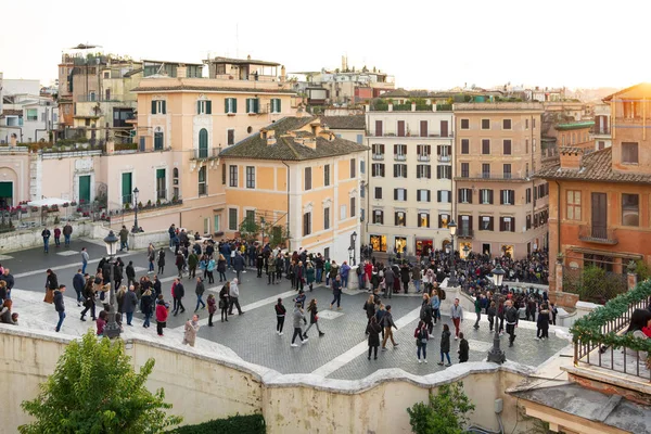 Rom Italien Dec 2019 Turist Spanska Trappan Rom Spanska Trappan — Stockfoto