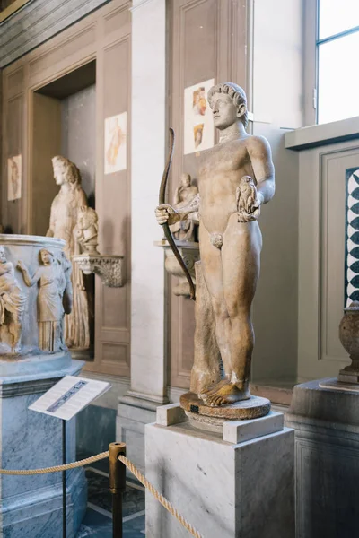 Rome Italy Jan 2020 Vatican Museum Statues Featuring Marble Busts — Stock Photo, Image