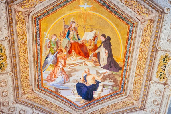 Рим Италия Января 2020 Потолочное Искусство Музее Ватикана Риме — стоковое фото