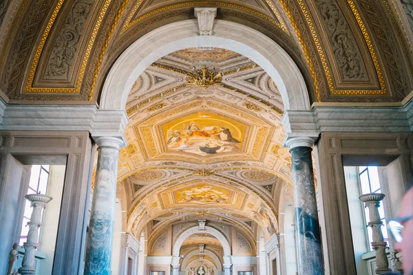 Рим Італія 2020 Красиве Склепіння Ватиканському Музеї Римі — стокове фото