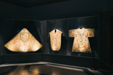 Roma, İtalya - 3 Ocak 2020 Vatikan Müzesi içinde. Vatikan, Roma, İtalya. 